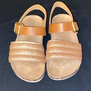 Kids Glittery Brown Sandals